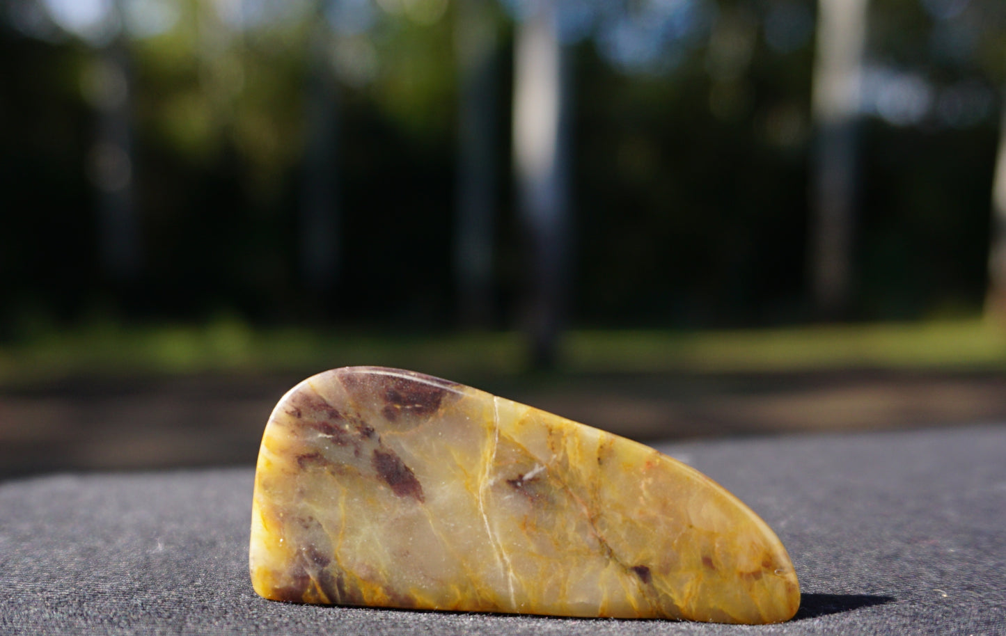 Hand-Cut & Polished Bucca Jasper Freeform Display Stone – 5.8cm