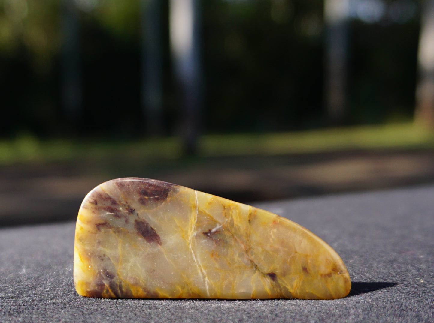 Hand-Cut & Polished Bucca Jasper Freeform Display Stone – 5.8cm