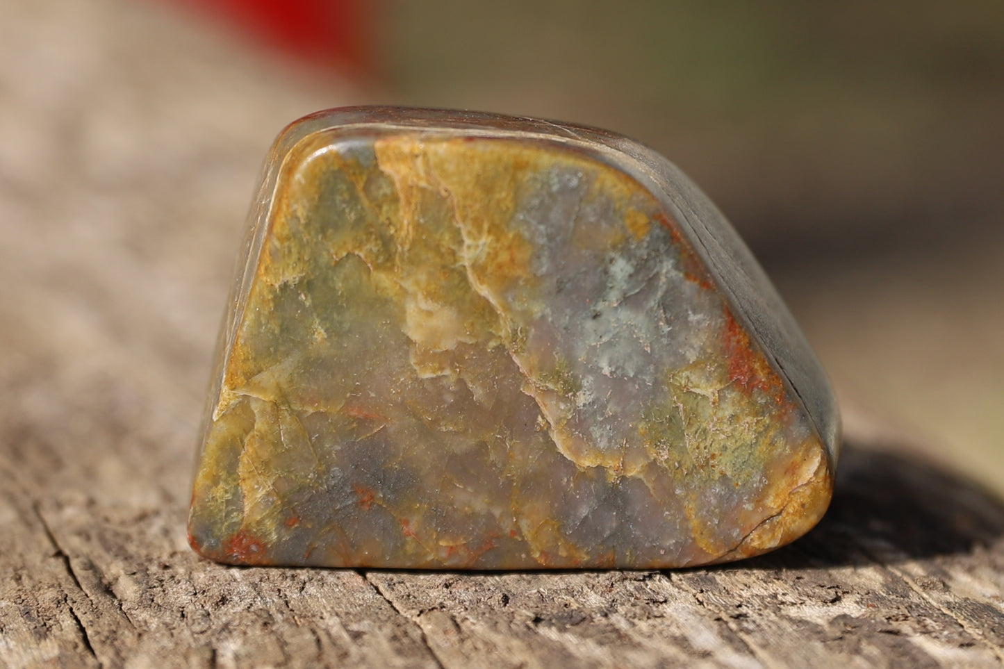 Hand-Cut & Polished Bucca Jasper Stone – 5.8cm